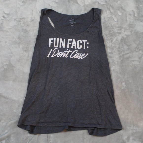 torrid Tops - Torrid Women's 3X Tank Top - Racerback - Graphic I Don't Care Plus Size